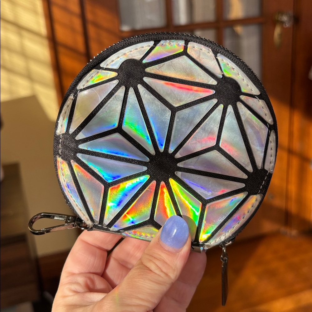 ‼️ SALE ‼️ Castle Co EPCOT Ball Geometric Holographic Coin Purse Wallet - Picture 6 of 8